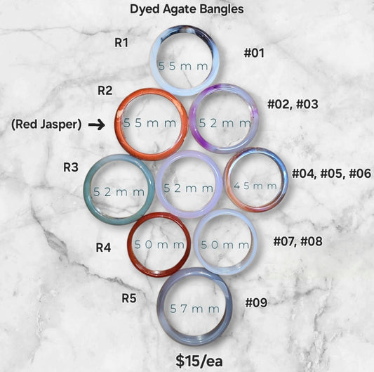 Dyed Agate Bangles